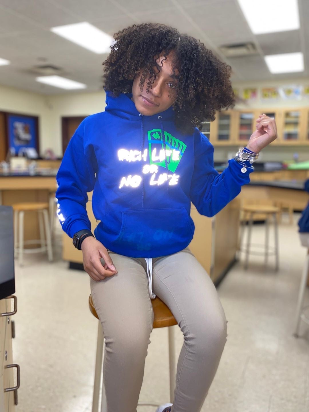 Classic Blue “Rich Life“ Hoodie