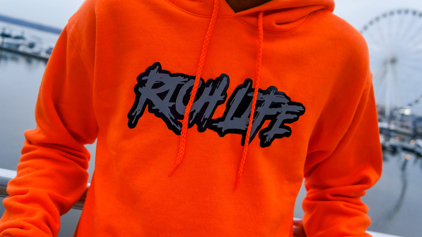 SZN 2 Orange "Rich Life" Hoodie