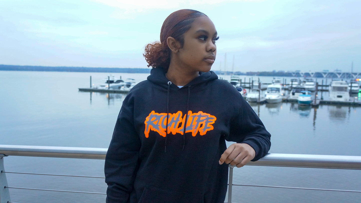 SZN 2 Alternate Orange "Rich Life" Hoodie