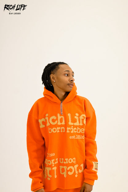 (PRE-ORDER) Born Richer "Burnt Tangerine" Hoodie