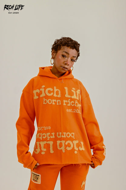 (PRE-ORDER) Born Richer "Burnt Tangerine" Hoodie