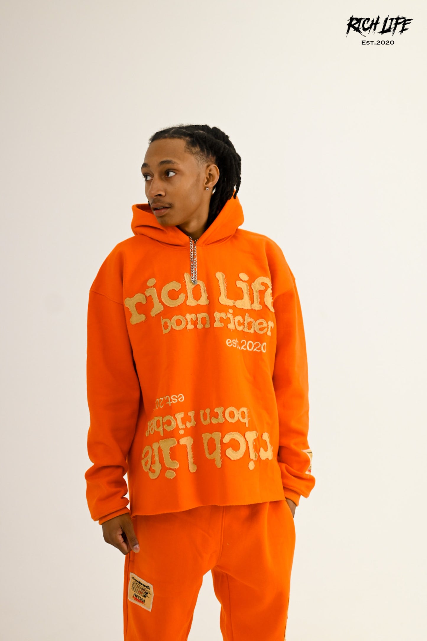 (PRE-ORDER) Born Richer "Burnt Tangerine" Hoodie