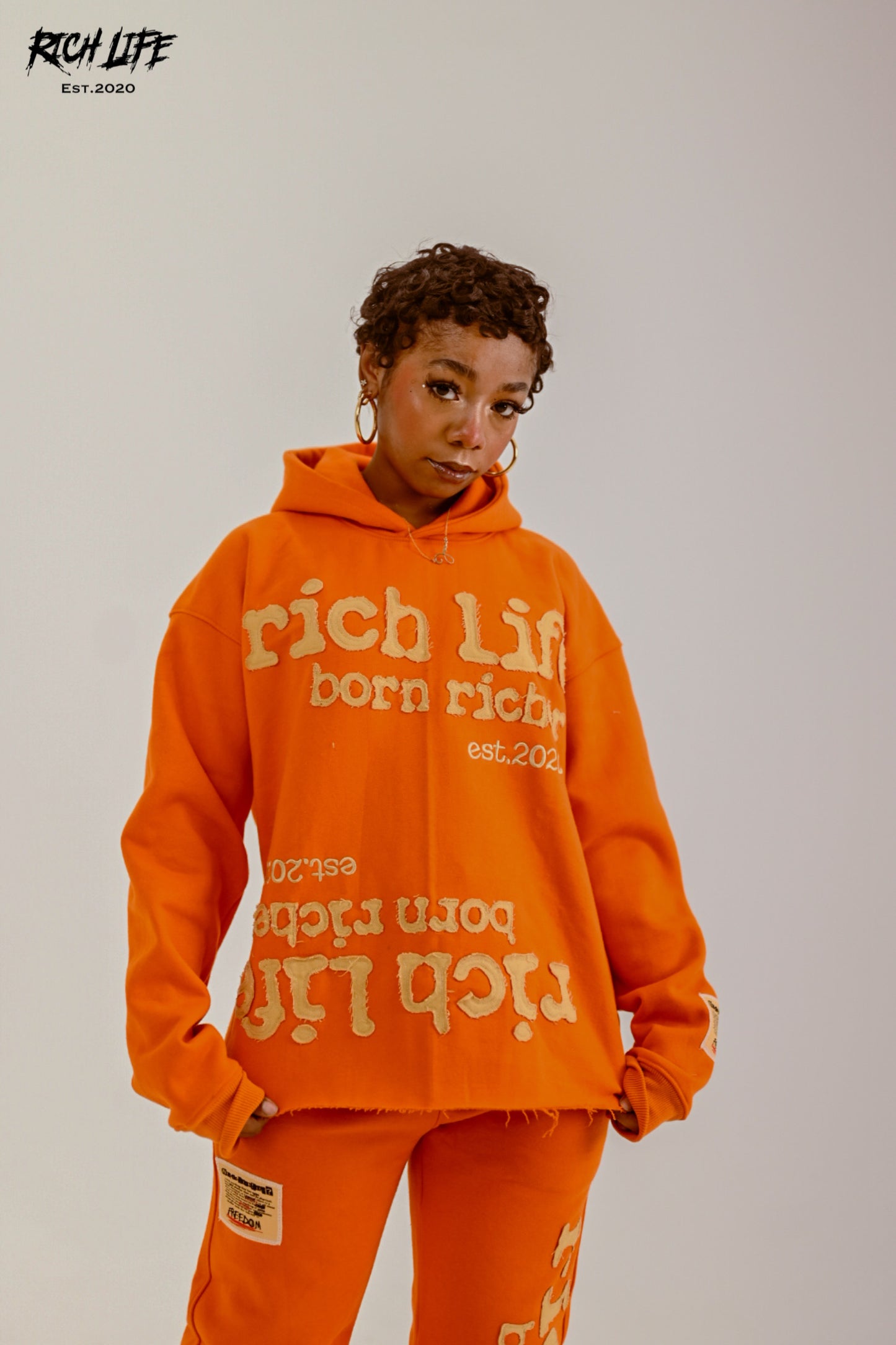 (PRE-ORDER) Born Richer "Burnt Tangerine" Hoodie