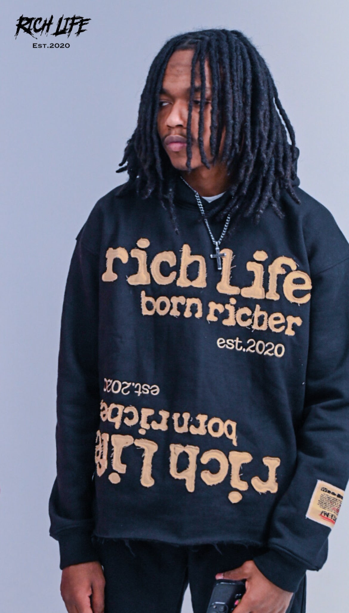 (PRE-ORDER) Born Richer "Coal" Hoodie