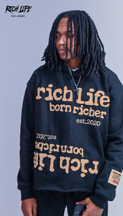 (PRE-ORDER) Born Richer "Coal" Hoodie