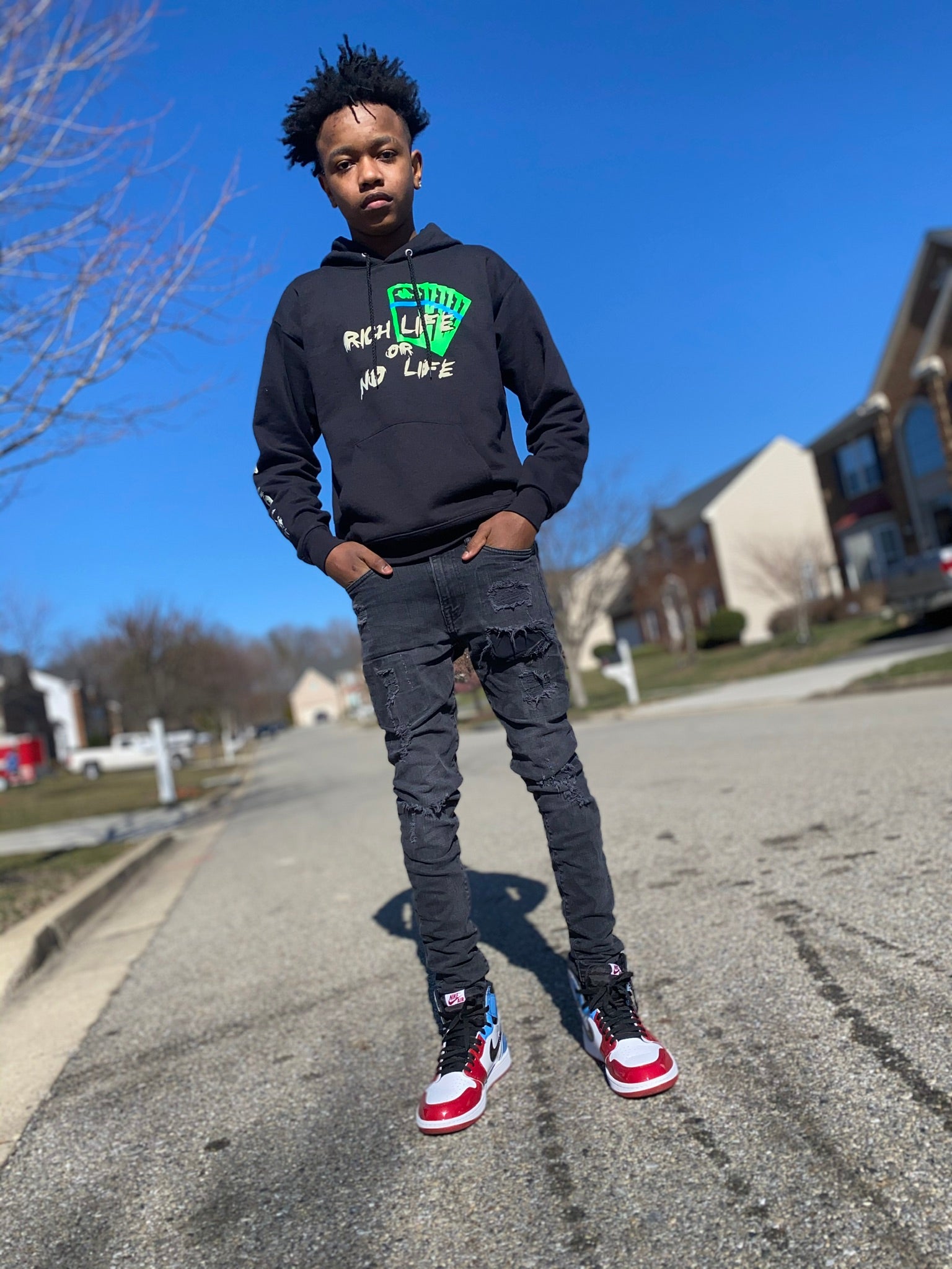 Classic Black “Rich Life” Hoodie