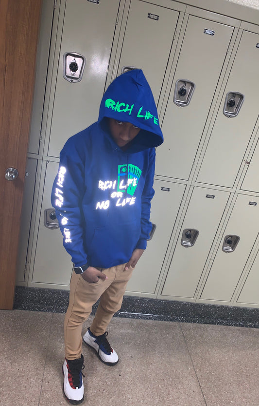 Classic Blue “Rich Life“ Hoodie