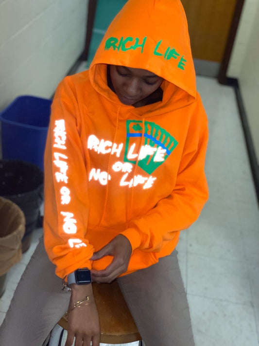 Classic Orange “Rich Life” Hoodie