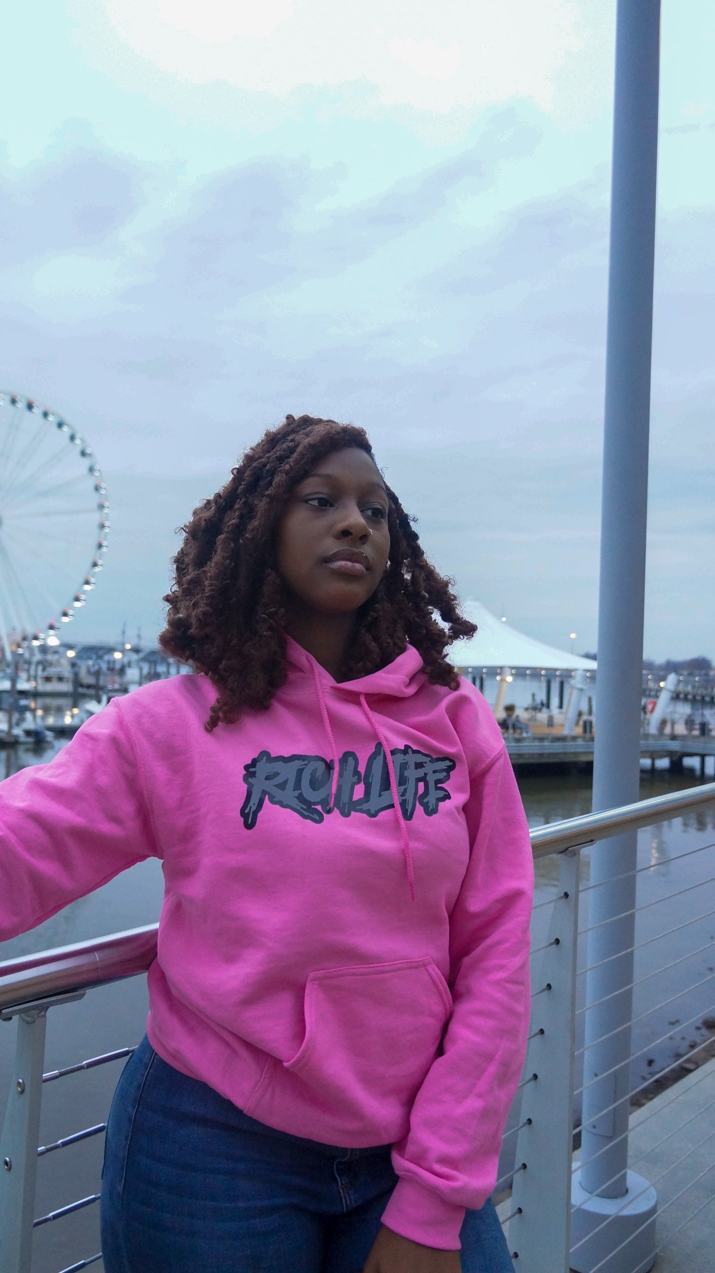 SZN 2 Pink "Rich Life" Hoodie