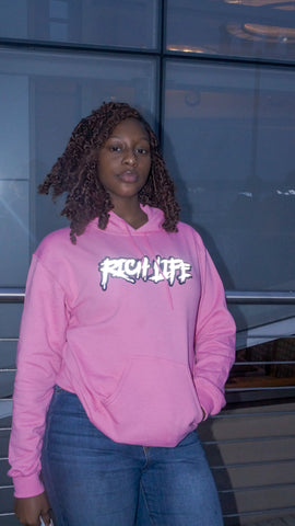 SZN 2 Pink "Rich Life" Hoodie